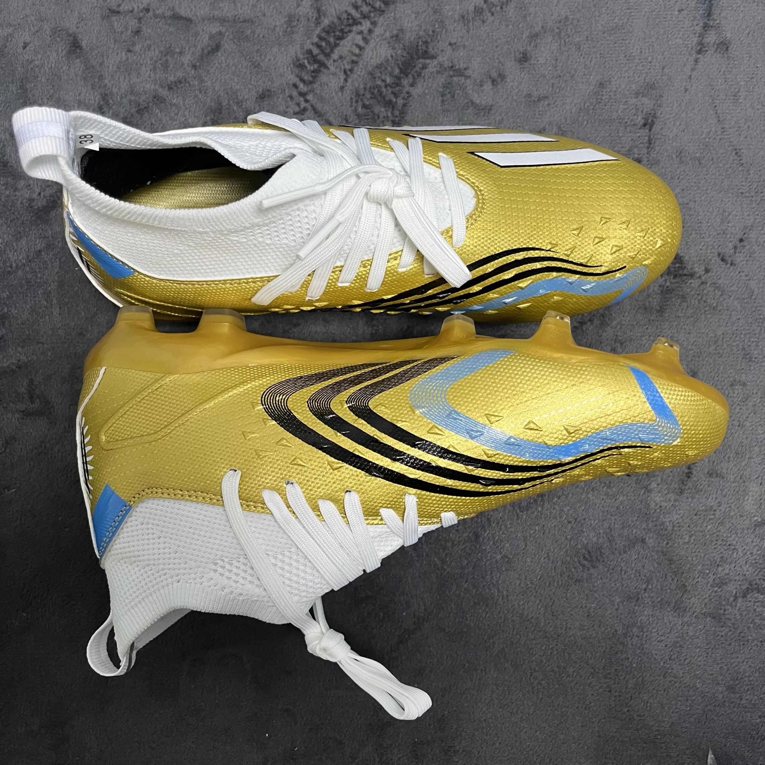 gold soccer cleats