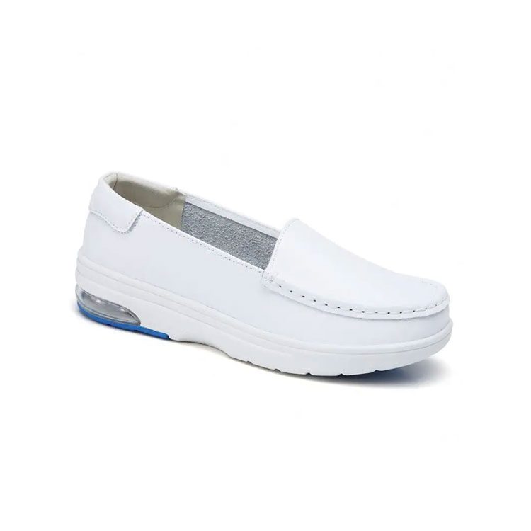 white leather shoes nursing