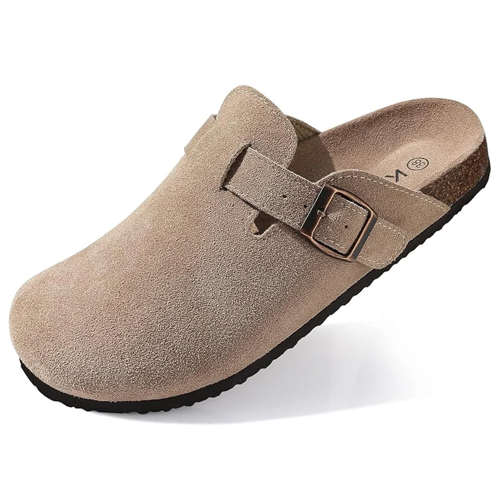 tazz suede platform clog slippers