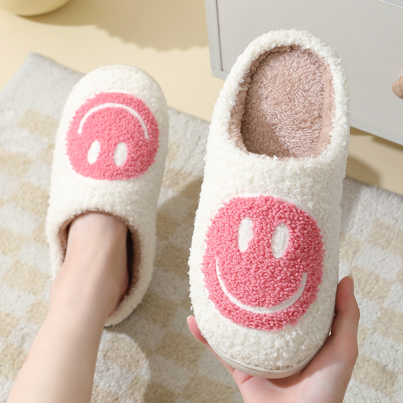 slippers with smiley face