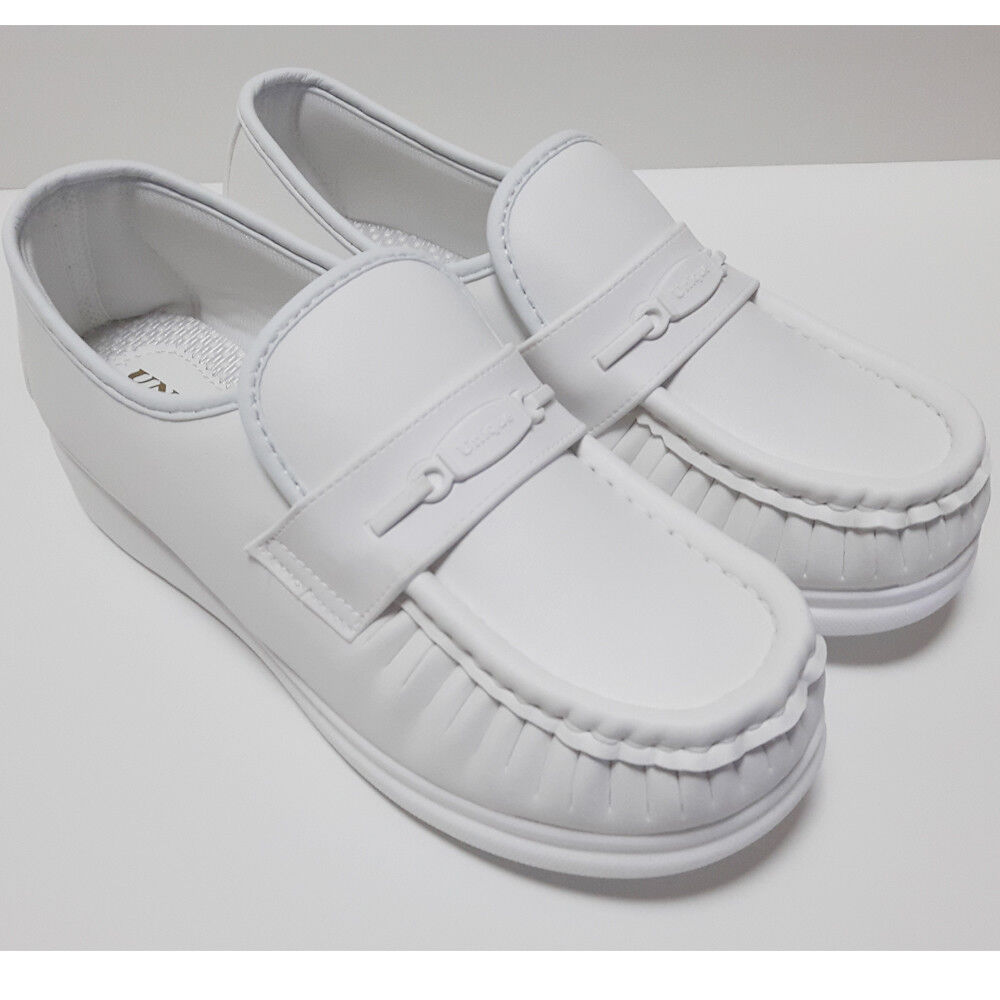 white leather shoes nursing