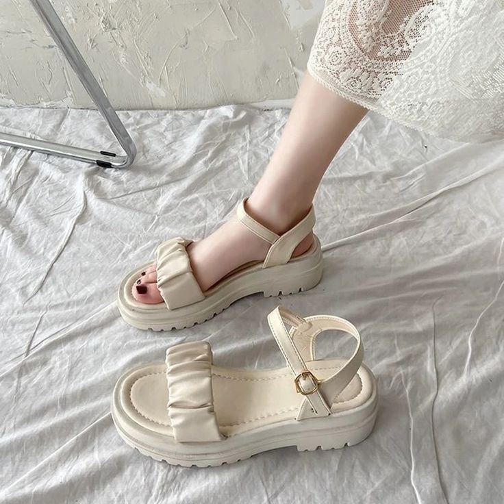 white platform sandal