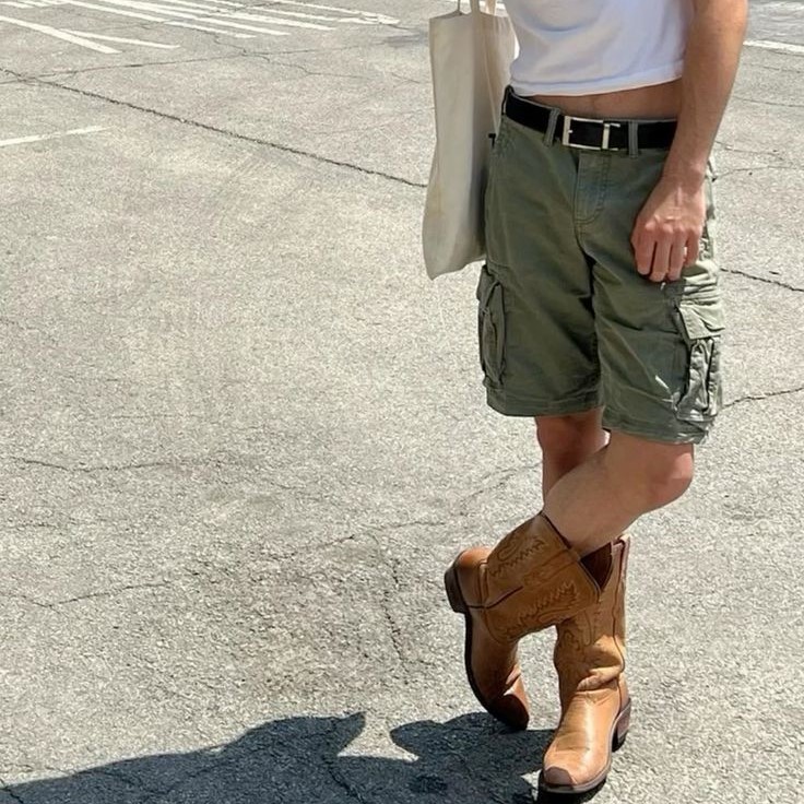 casual mens cowboy boots outfit