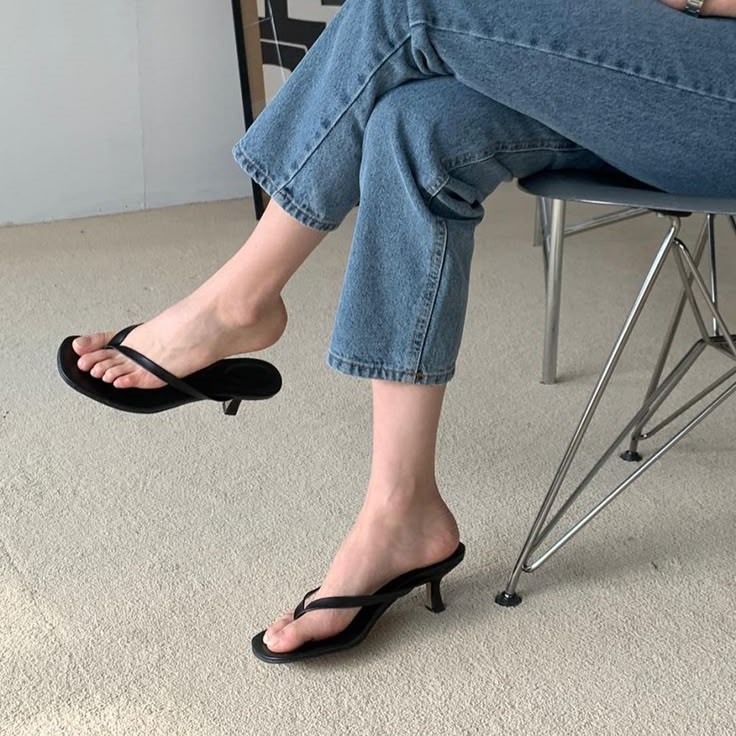 flip flop kitten heels