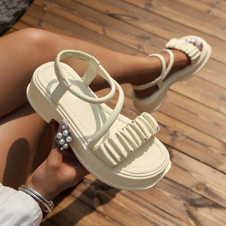 white platform sandal