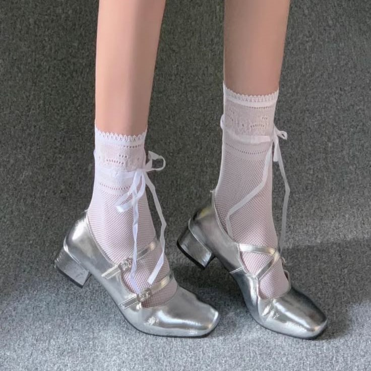 silver mary jane shoes
