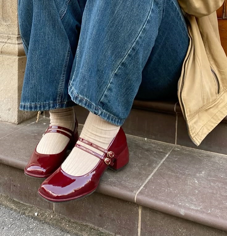 double strap mary jane shoes