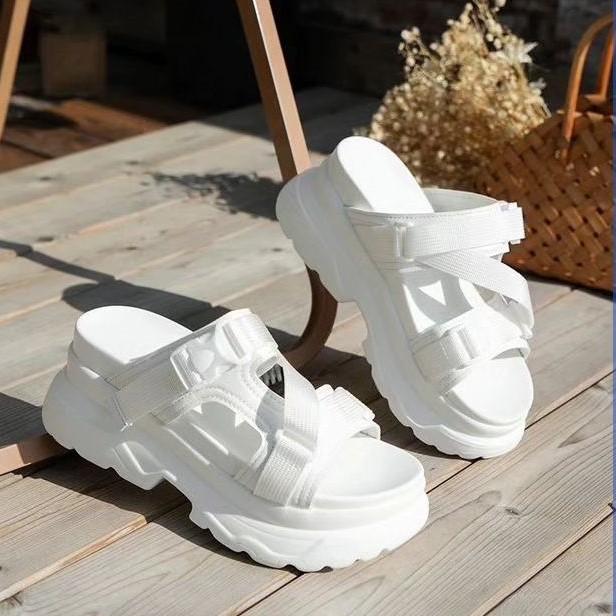 white platform sandal