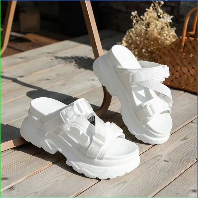 white platform sandal
