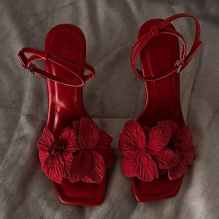 red platform heels