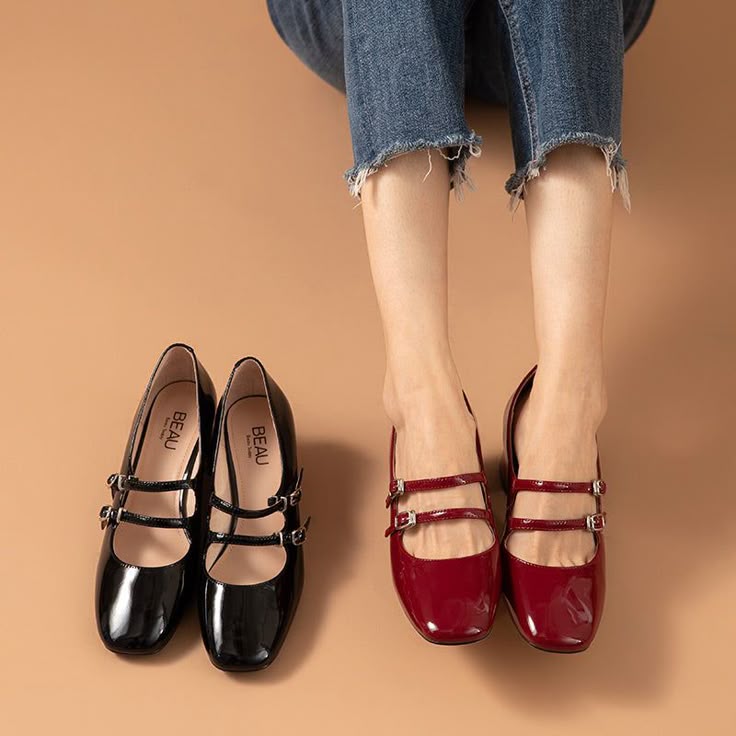 double strap mary jane shoes