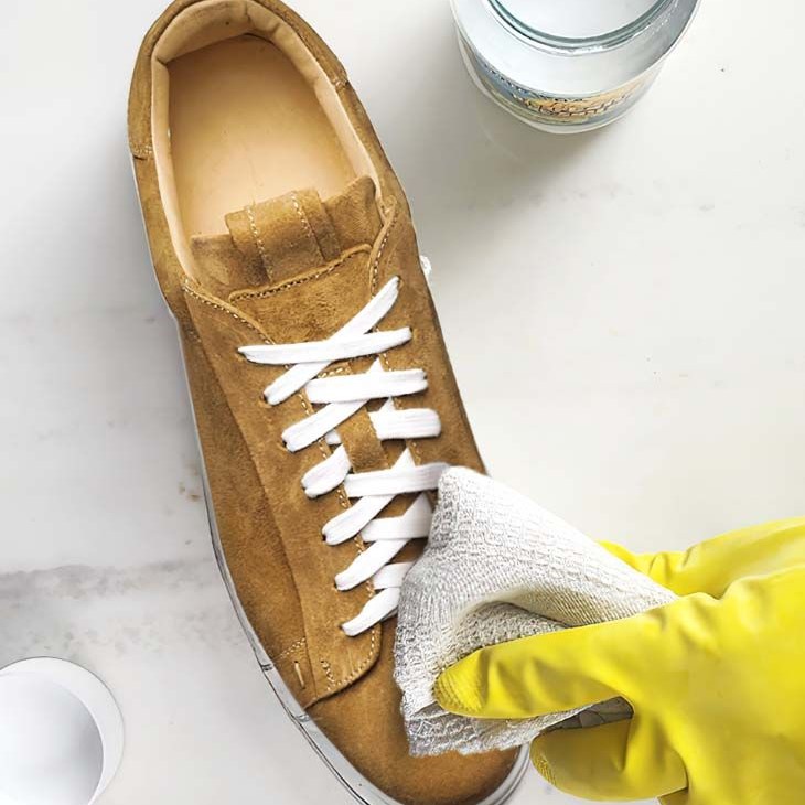 can you wash suede shoes