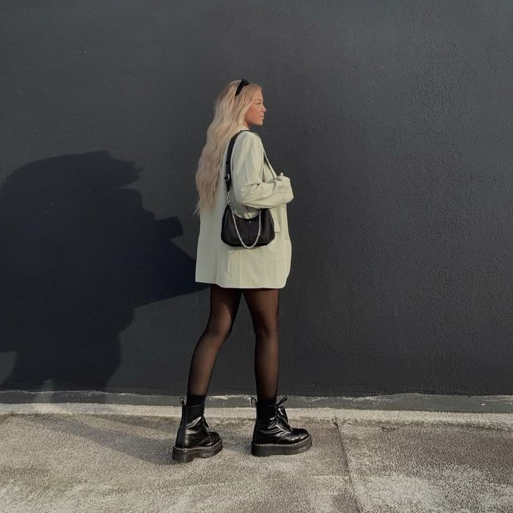 casual combat boots outfit