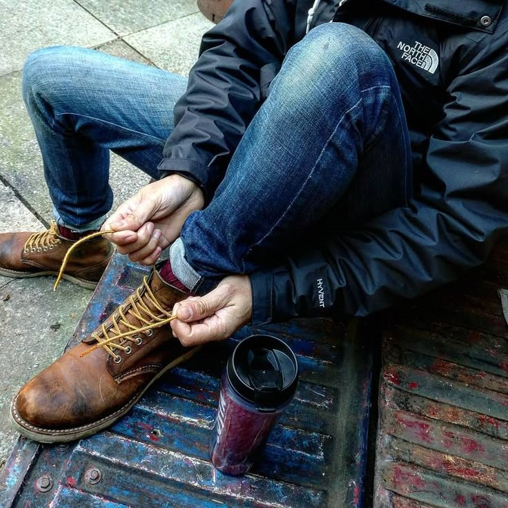 brown boots men outfit