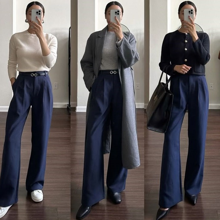 what shoes to wear with navy pants female