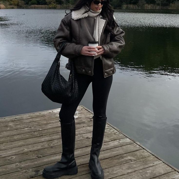 leggings and boots outfit ideas