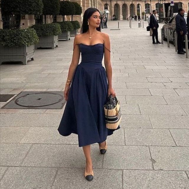 what shoes to wear with navy dress for wedding