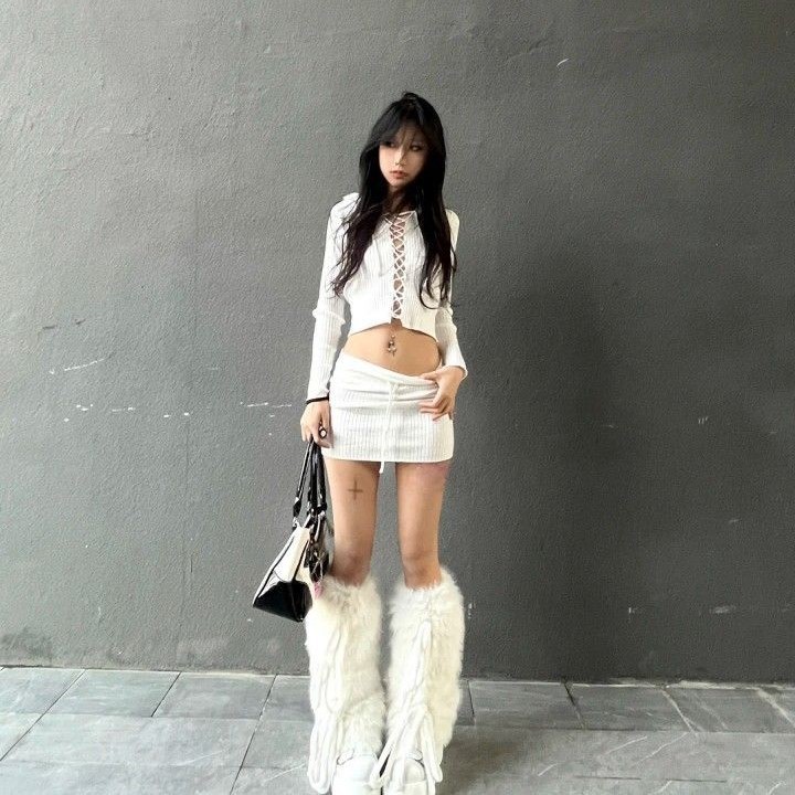 fur boots outfit