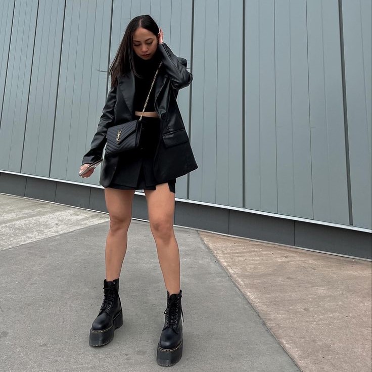 casual combat boots outfit