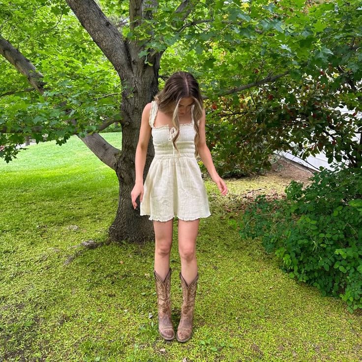 dress and boots outfit