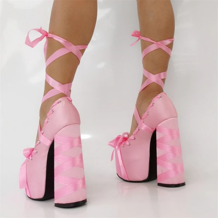 lace platform shoes