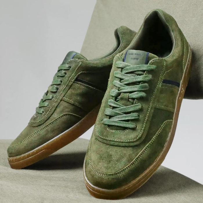 olive green sneakers