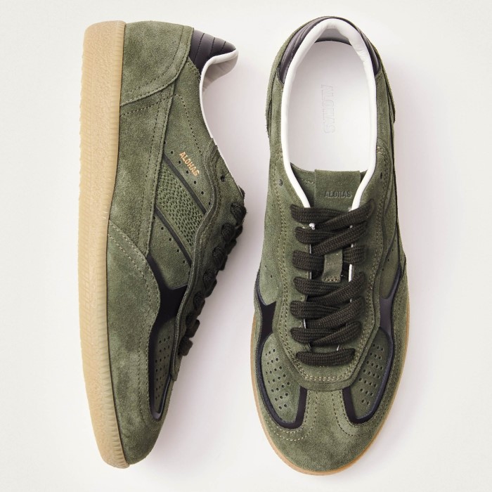 olive green sneakers