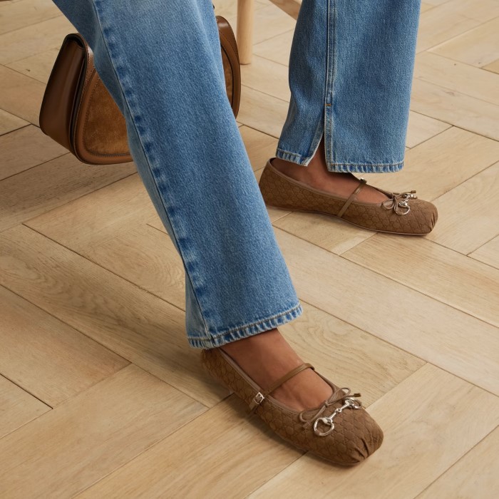 brown ballet flat