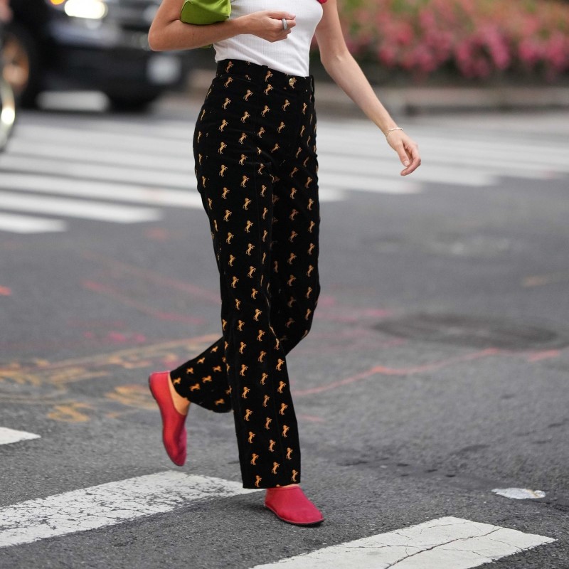 red ballet flat