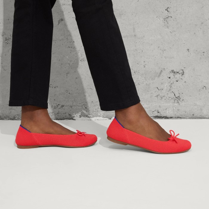 red ballet flat