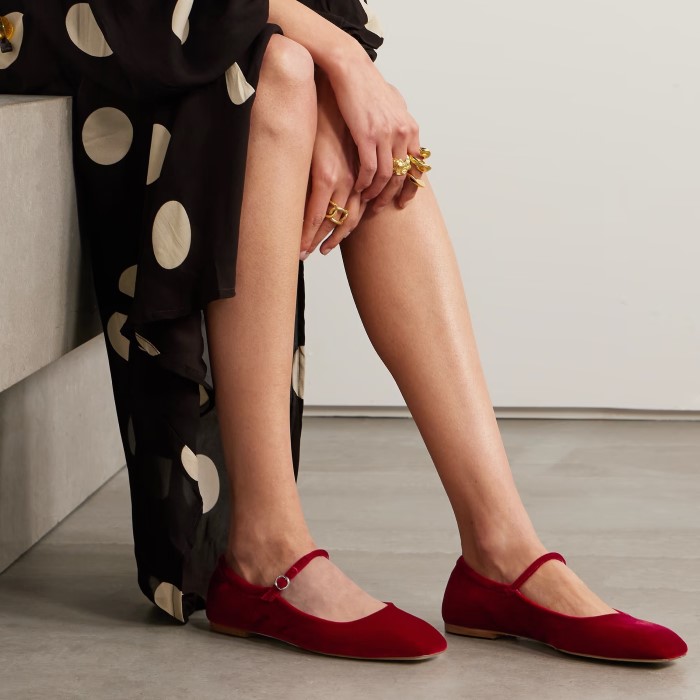 red ballet flat