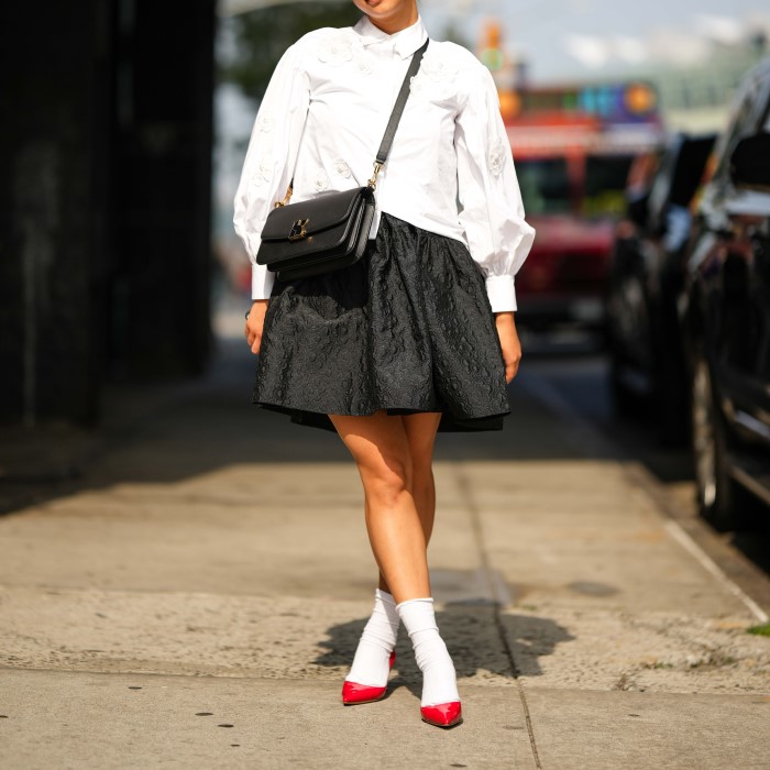 red ballet flat