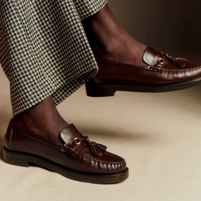 brown loafers